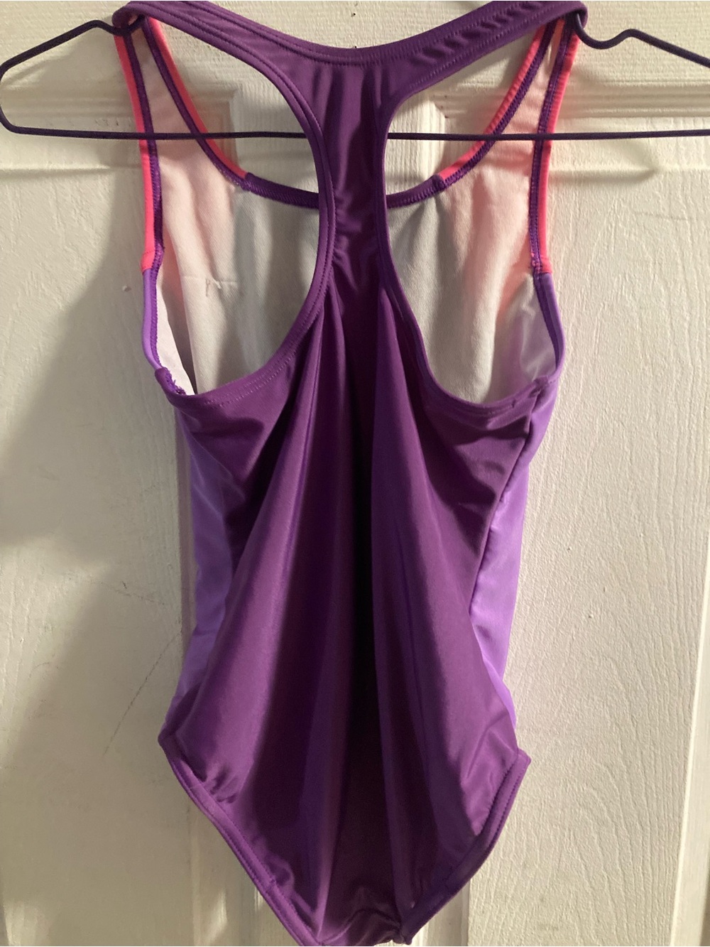 Speedo Purple Swim Suit with Pink Trim